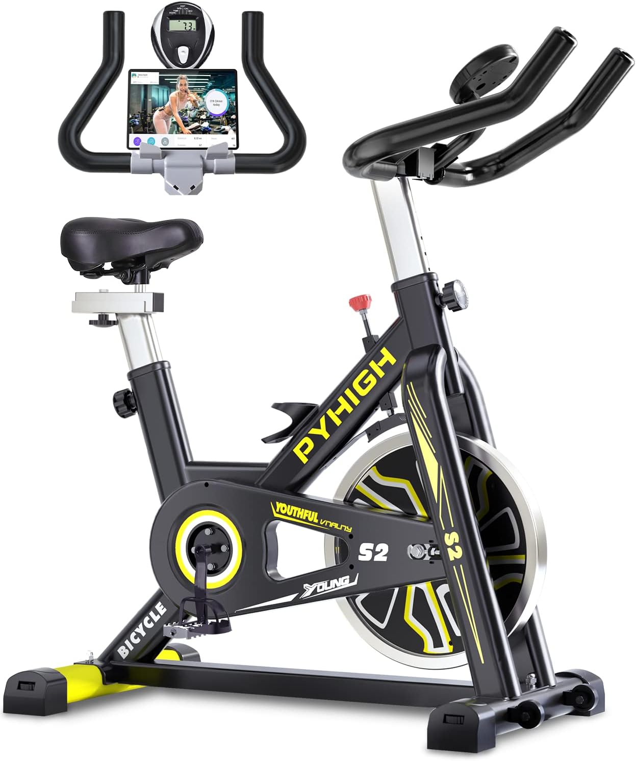 Buy PYHIGH Stationary Exercise Bike for 