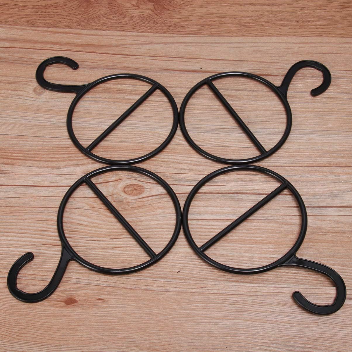 10 Pack Circle Hanger Scarf Organizer for Ties and Belts Black
