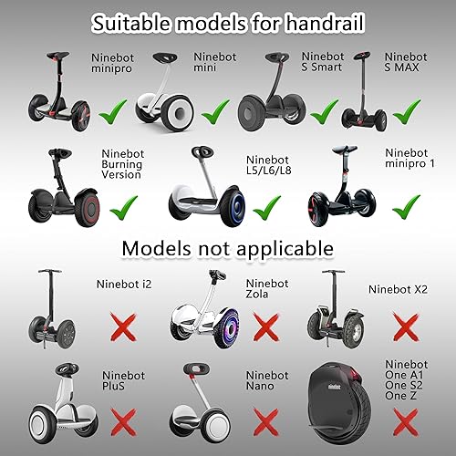 Miniatura 2 de GLDYTIMES Ninebot Handlebar Replacement for Ninebot miniPRO miniLITE S Self Balance Hoverboard Adjustable Handle Stand Release Knee Pressure