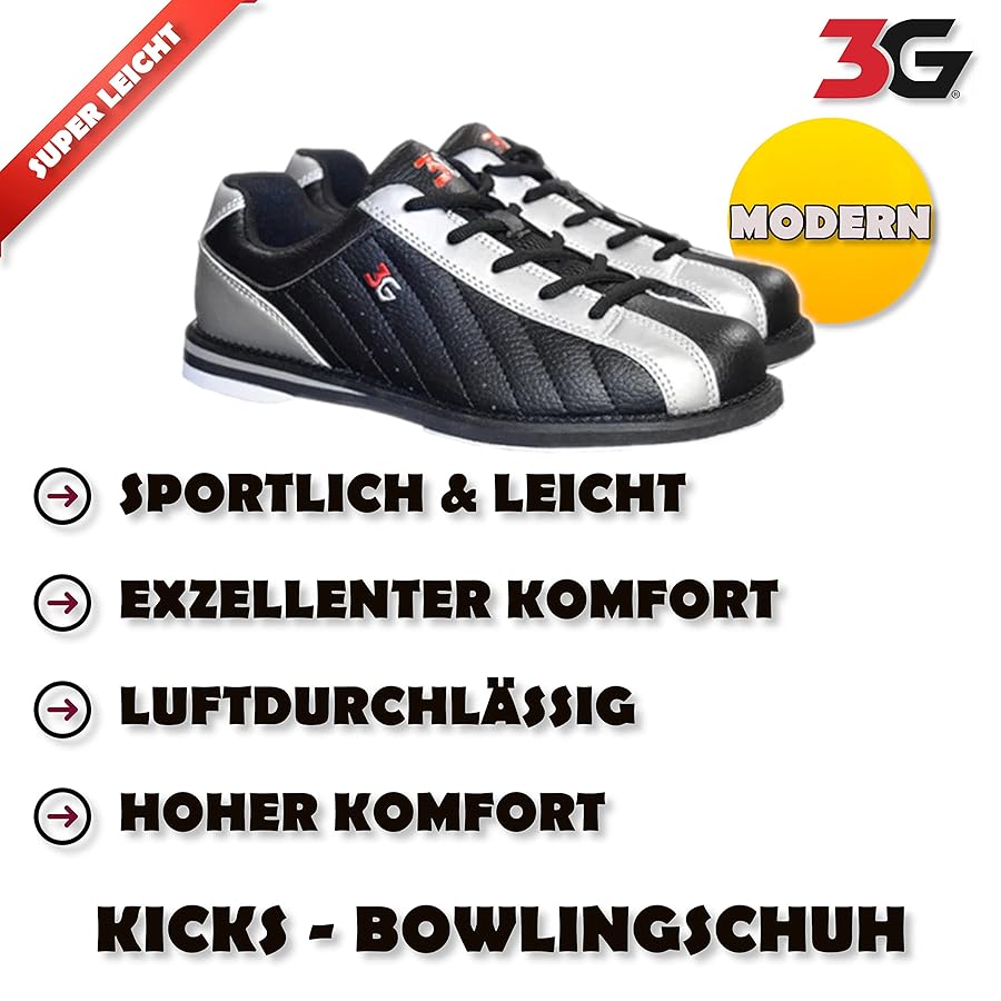 Scarpe Bowling 3G Kicks - Sportive Moderne Per Uomini, Donne E Bambini, Scorrimento Ambidestro - Foto 2