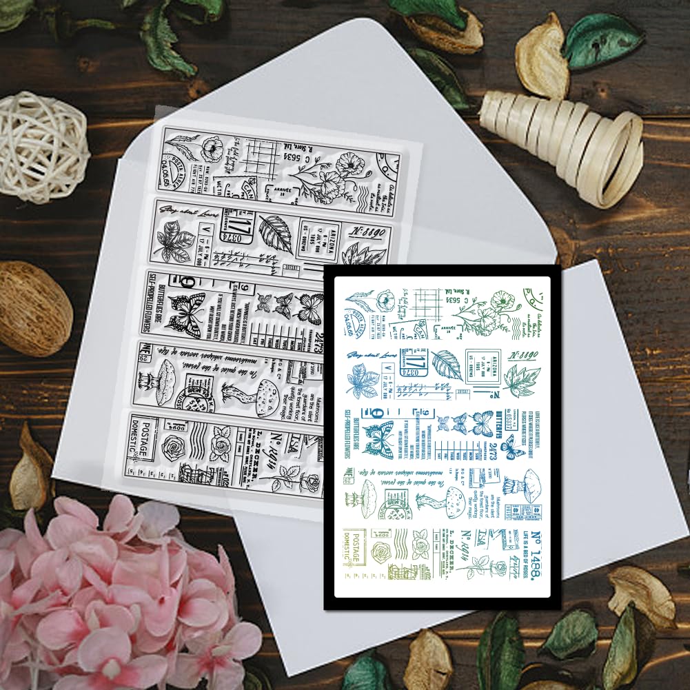 Tampons En Silicone Transparent Thème Mer - Vagues, Mouettes, Palmiers, Voilier Pour Scrapbooking, Cartes