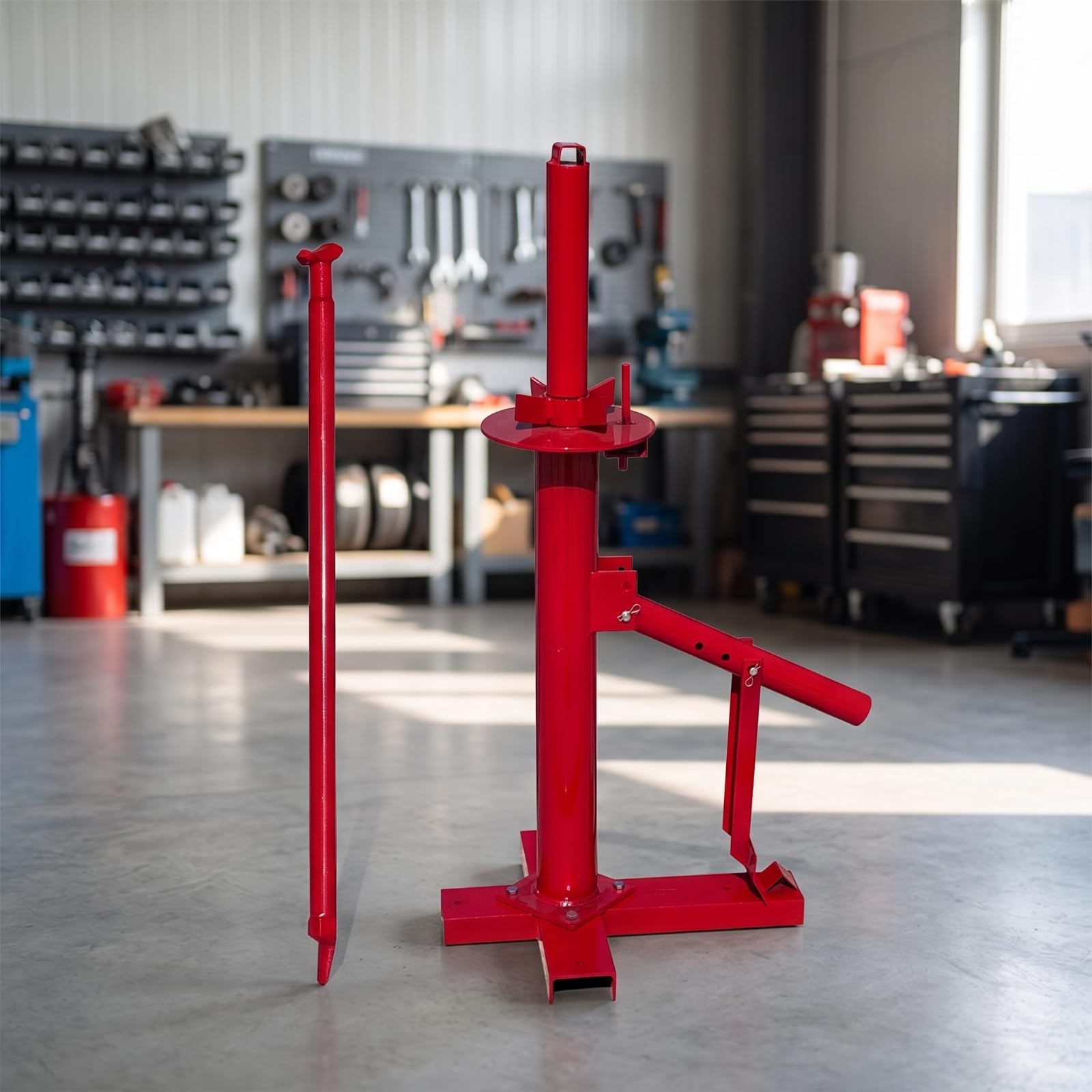 Démonte-Pneu Manuel Machine de Changement de Pneus Équipement à Levier Décolle-Talon en Acier avec Socle à Boulonner et Levier de 90 Cm Adapté aux