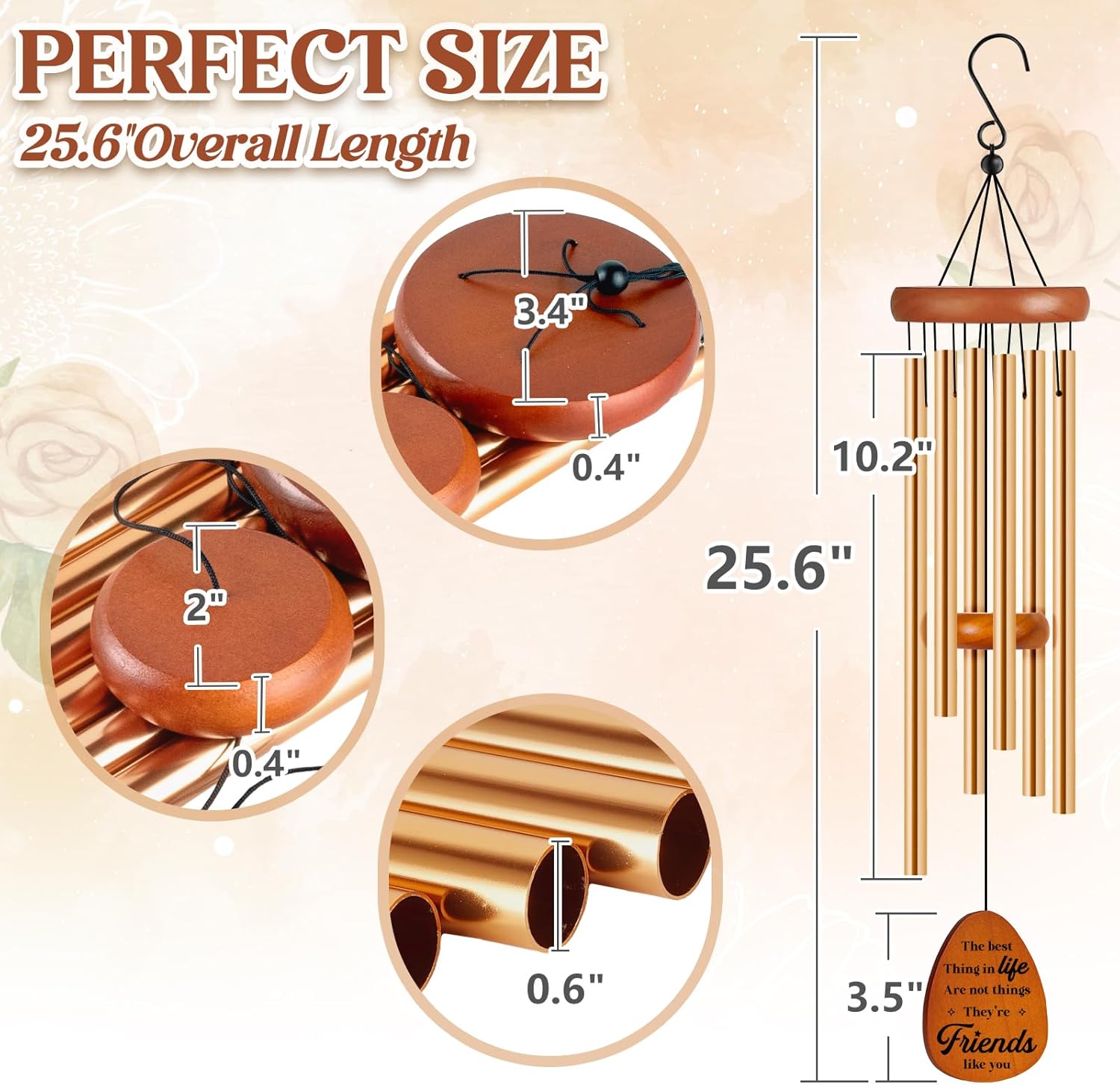 Friendship Gifts for Women, Best Friend Birthday Gifts for Women, Friends, Bestie, Soul Sister, Female, Friend Gifts Wind Chimes for Birthday, Christmas, BFF Long Distance Friendship Gift Ideas - Image 6