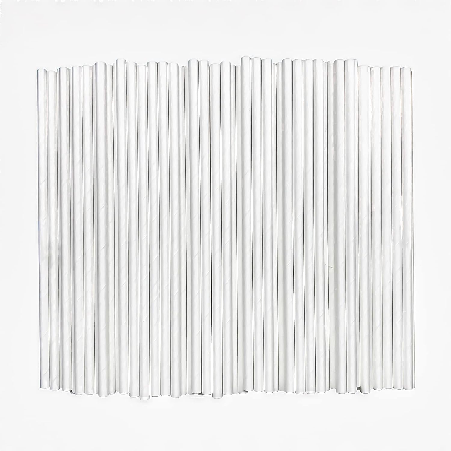 BioSwag White Biodegradable Paper Straws Biodegradable Drinking Straws Bulk for Party Supplies, Bridal/Baby Shower, Birthday, Mixed Drinks, Weddings, Restaurant, Food Service (6mm -100 pcs)