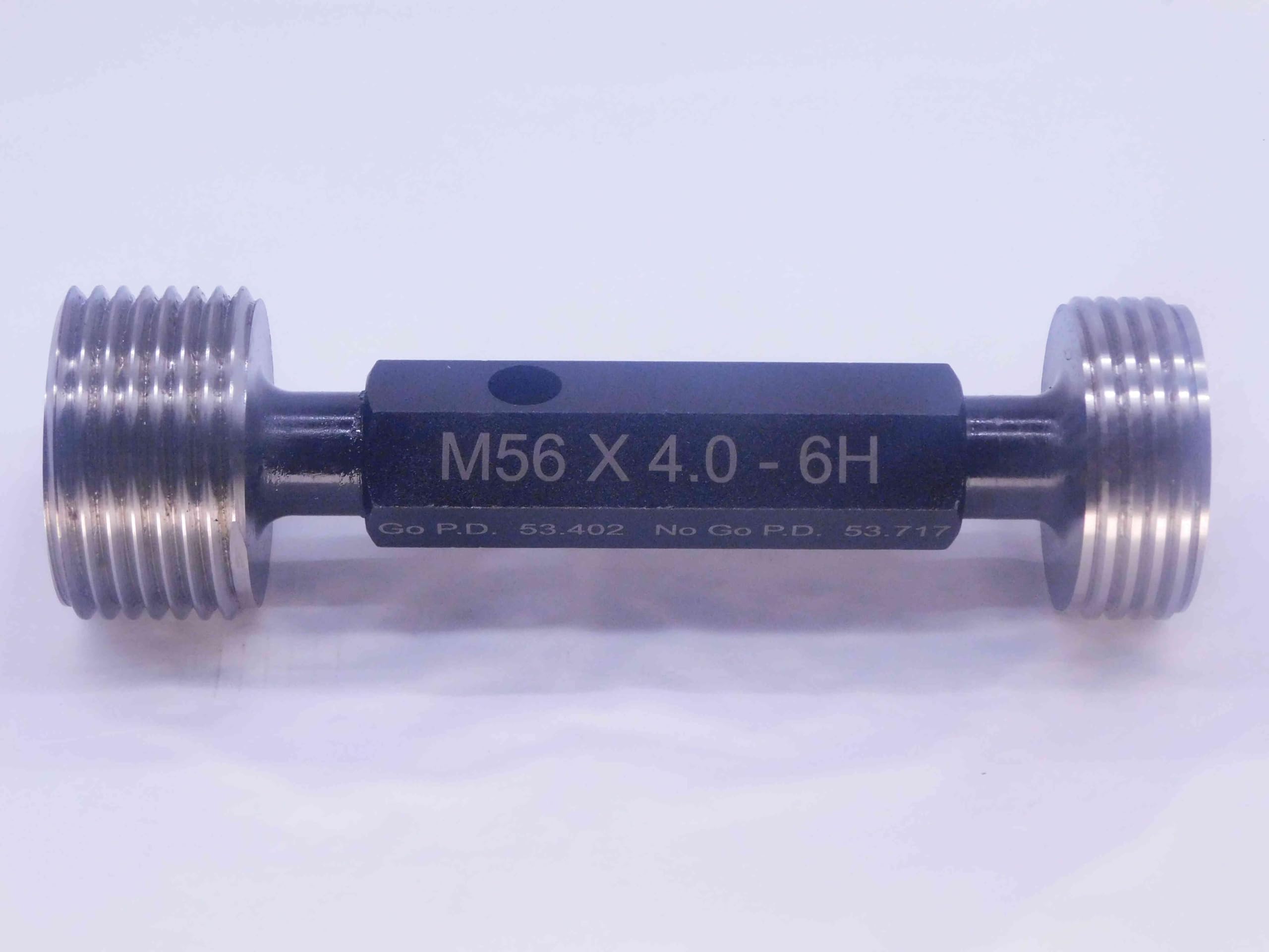 New M56 X 4 6H Metric Thread Plug GAGE 56 4.0 GO NO GO P.D.'S = 53.402 & 53.717 - DW31576MSAF