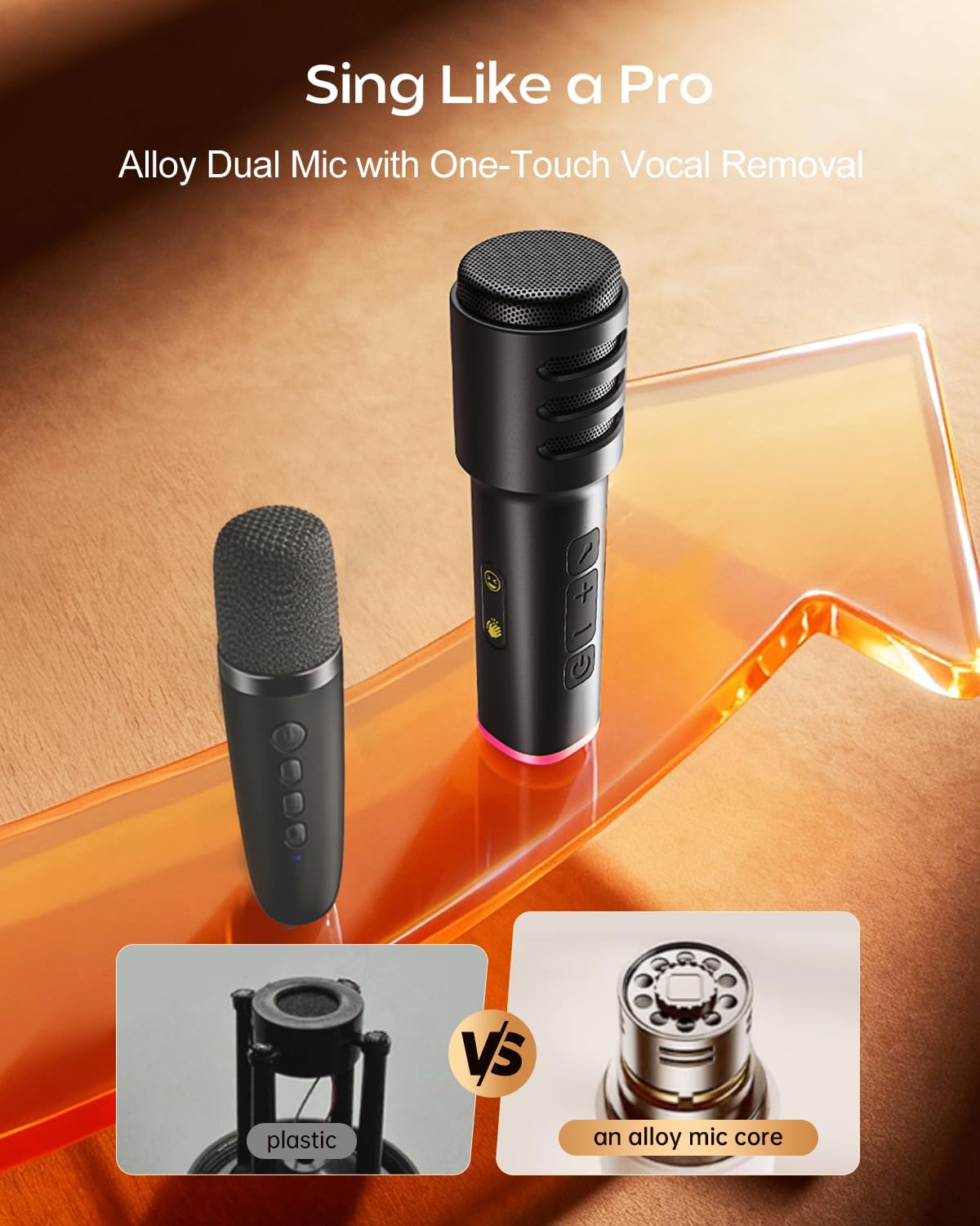 Kinglucky Karaoke Machine for Kids and Adults, 30W Portable Bluetooth Speaker with 2 Wireless Microphones, LED Lights/Voice Changer, PA System for Birthday Party, Gifts for Girls Boys 8-12, 3-8, - Image 4