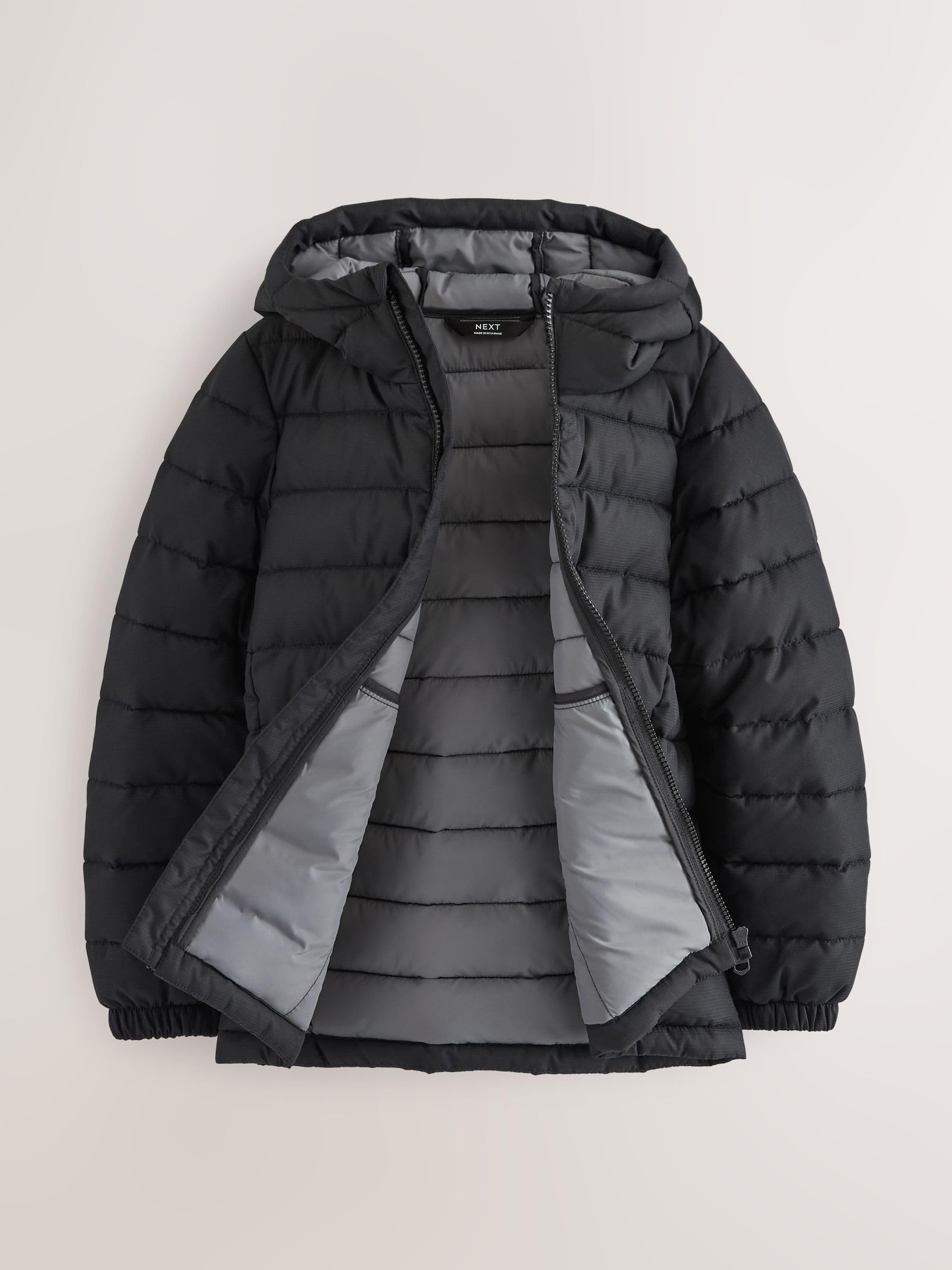 NEXT Garçon Veste à capuche semi-épaisse matelassée
