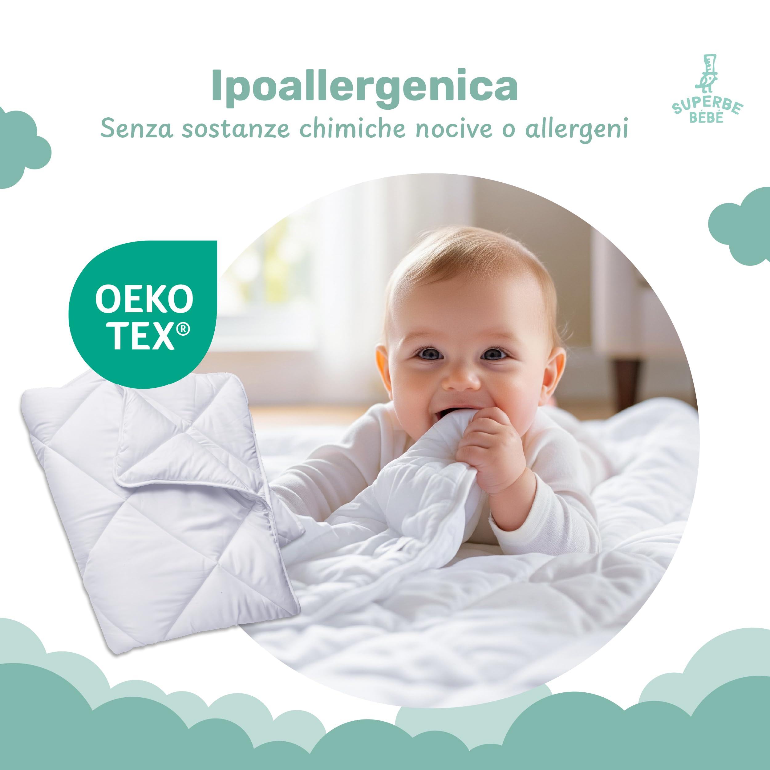 SUPERBE BEBE Lettino Piumone