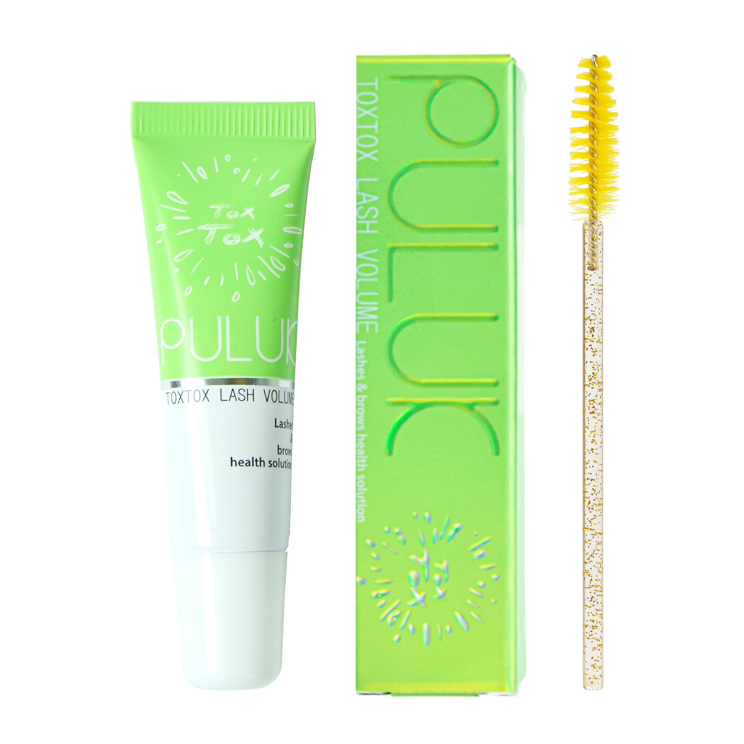 PULUK TOXTOX LASH VOLUME 10ml (0.34 fl. Oz) Lashes & brows care solution, Eyelash Growth Serum, Lash Enhancer
