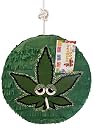 APINATA4U 16" Green Hemp Leaf Piñata for Adults - Happy 420 Party Decorations, Ideal for Bachelorette Celebrations - Unique Hemp Leaf Theme - Have a Dope Birthday Bash-Let's Get Lit! gallery image