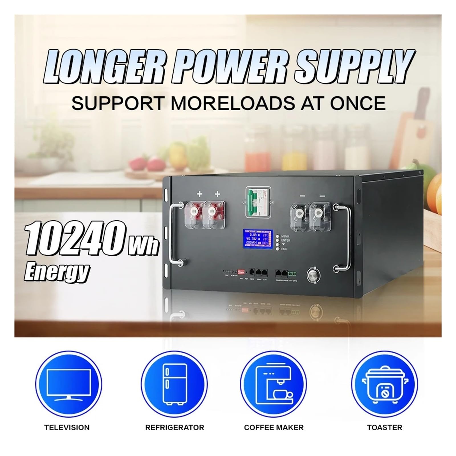 Batería de litio de 48V 100Ah 120Ah 200Ah LiFePO4 construida en los ciclos BMS 6000+ para el hogar RV solar fuera de la red(48V 100Ah-5120Wh)