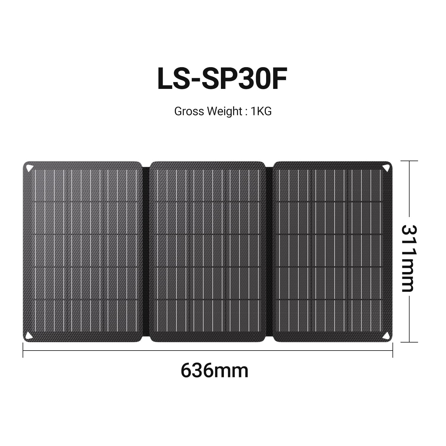 30W Faltbares Solarpanel Wasserdicht IP67 Schnellladung USB C USB A DC Ausgänge für Camping Outdoor