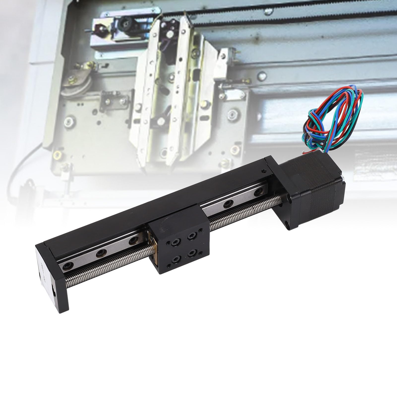 Mini Linear Rail Guides Slide Aktuator, Linearsieger Bühne Aktuator mit Nema 11 -Steppermotor, 100 Mm Effektive Fahrlänge für -CNC Router, Mahlmaschine X, Y, Z Achse
