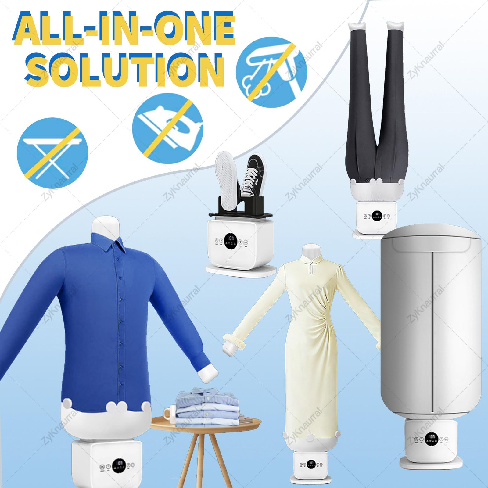 Automatischer Hemdenbügler PRO |Ersetzt Bügeleisen, Bügelbrett, Dampfglätter und Steamer | Bügelgerät mit Bügelpuppe für Hemden, Blusen & Shirts | Innovativ & effizient A