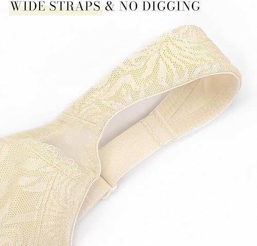 Miniatura 5 de Wingslove - Brasier reductor para mujer, cobertura completa, sin relleno, cómodo, sin aros, talla extragrande