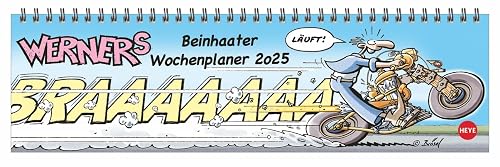 Werner Wochenquerplaner 2025: Coole Sprüche und perfekte Termin-Übersicht: kultiger Schreibtisch-Querkalender mit den beinhart-besten Werner-Cartoons. Terminkalender (Tisch-Querplaner Heye)