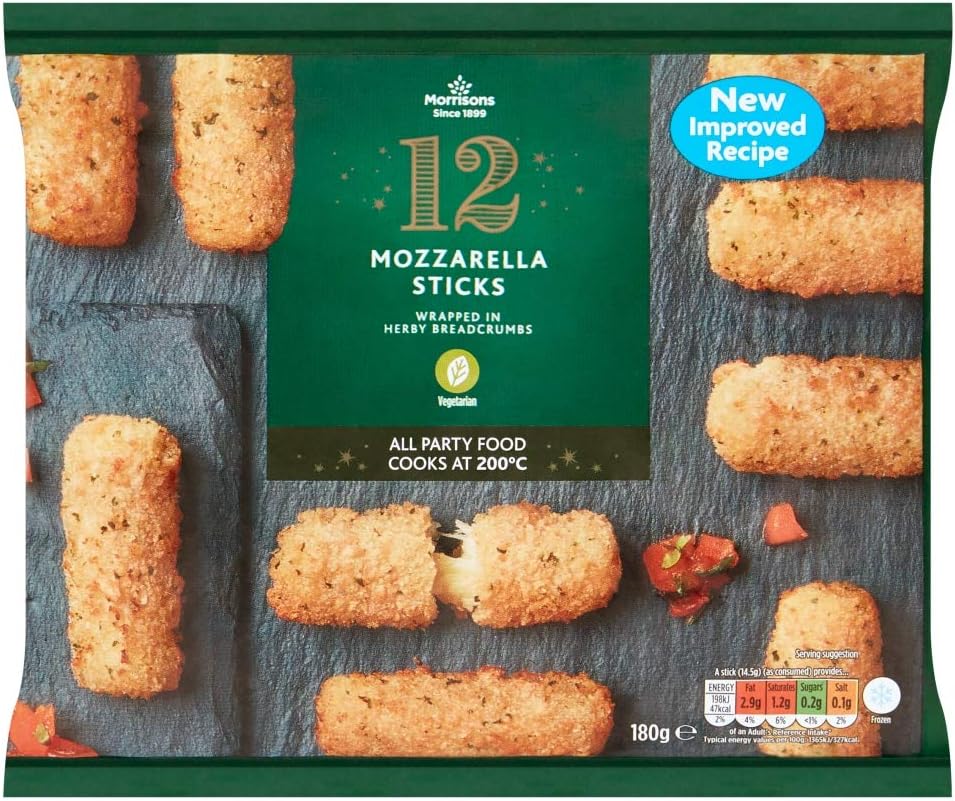 Morrisons Mozzarella Sticks, 180g (Frozen) Amazon.co.uk Grocery