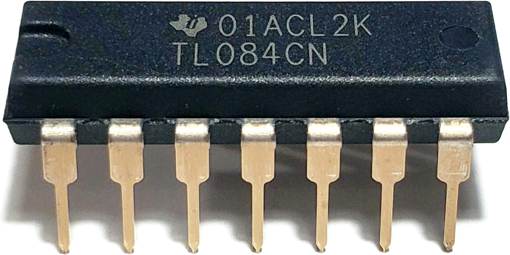 Juried Engineering TL084CN TL084 Quad High Slew Rate JFET-Input Operational Amplifier Op-Amp IC Breadboard-Friendly DIP-14 (Pack of 10)