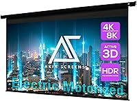 Vista 1 de Akia Screens Pantalla de proyector desplegable con control remoto eléctrico motorizado de 110 pulgadas, 169, 8K, 4K, HD, 3D, retráctil, montaje