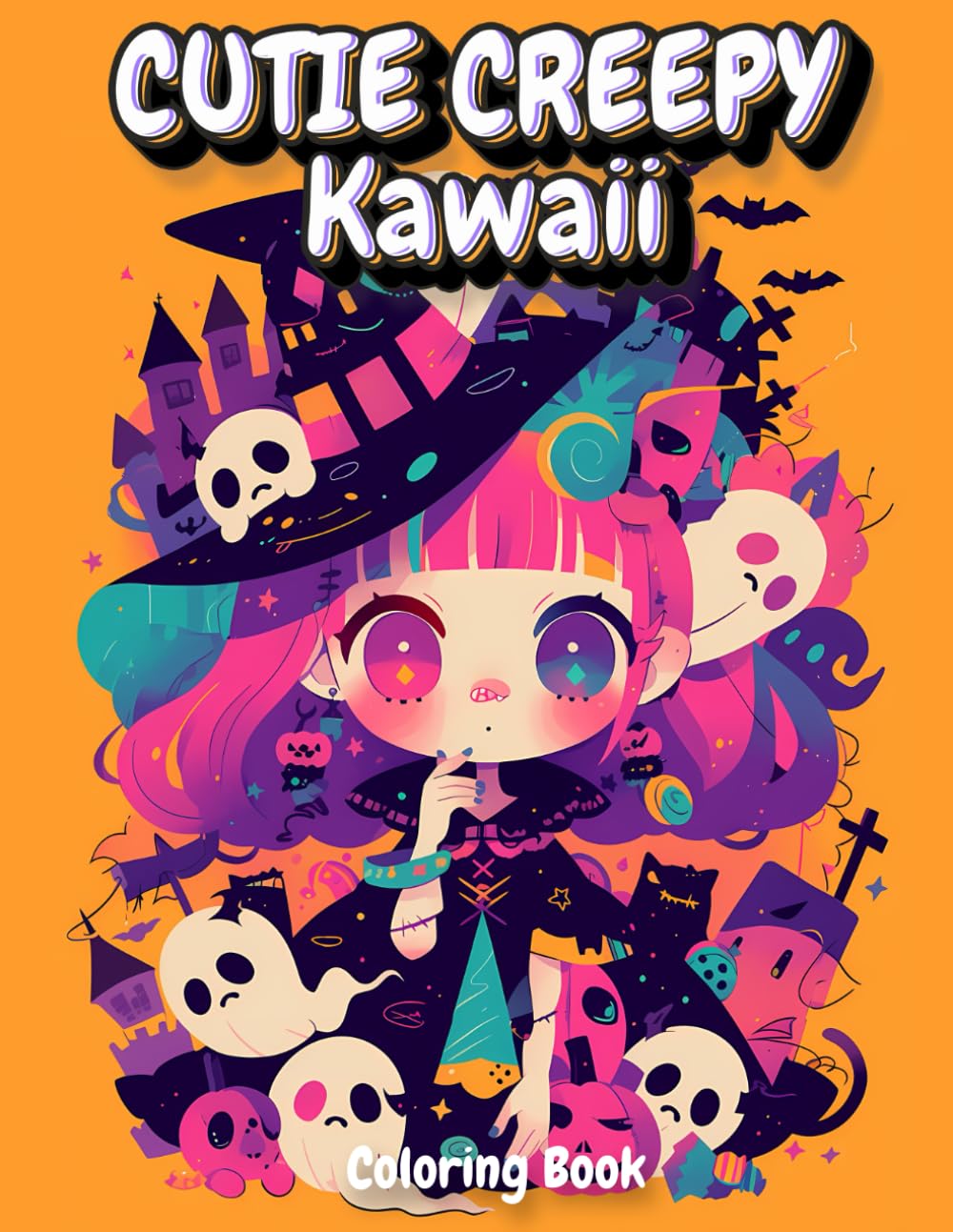 Cutie Creepy Kawaii Coloring Book: Cute and Horror Coloring Pages for Adults and Teens