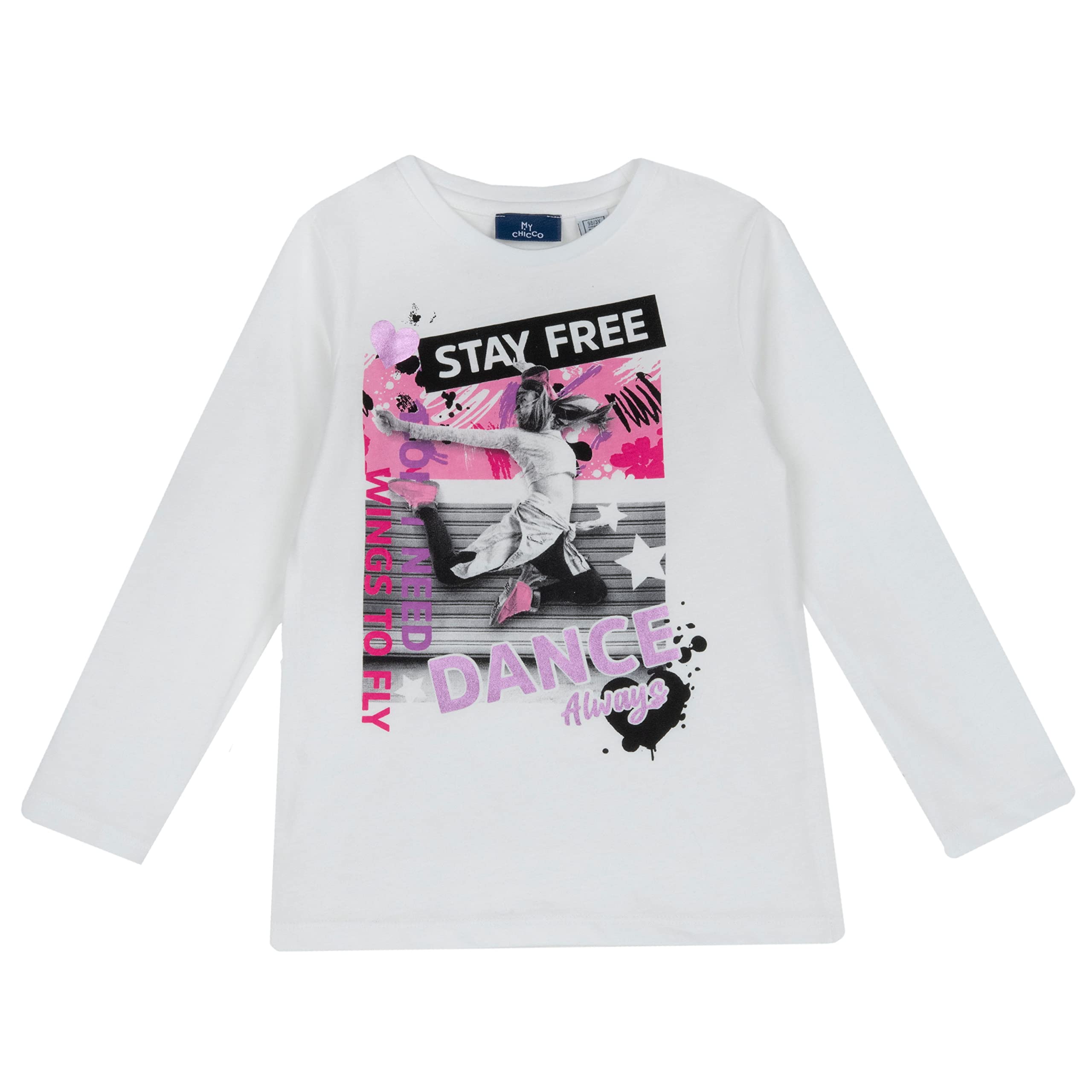 Chicco, Set T-shirt Manica Lunga in Cotone, Maglietta Bambina, Designed
