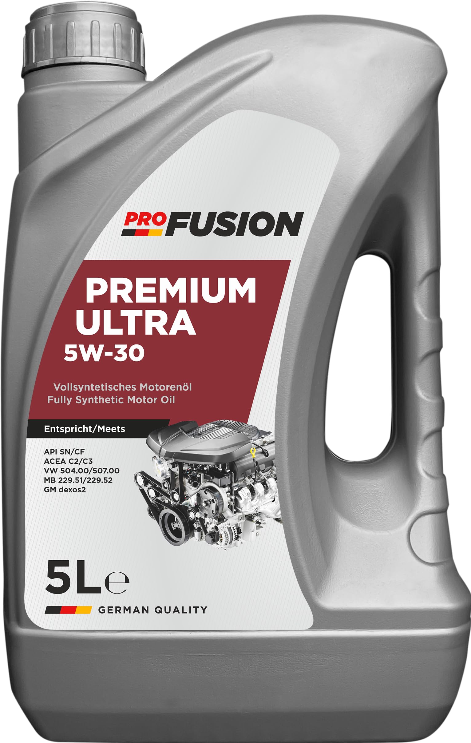 ProFusion Aceite 5W-30 para Motores Gasolina y Diésel - Lubricante Sintético para Coche Premium Ultra ACEA C3 Compatible con Filtros de Partículas (DPF) Pack de 2 x 5L (10 Litros en Total)