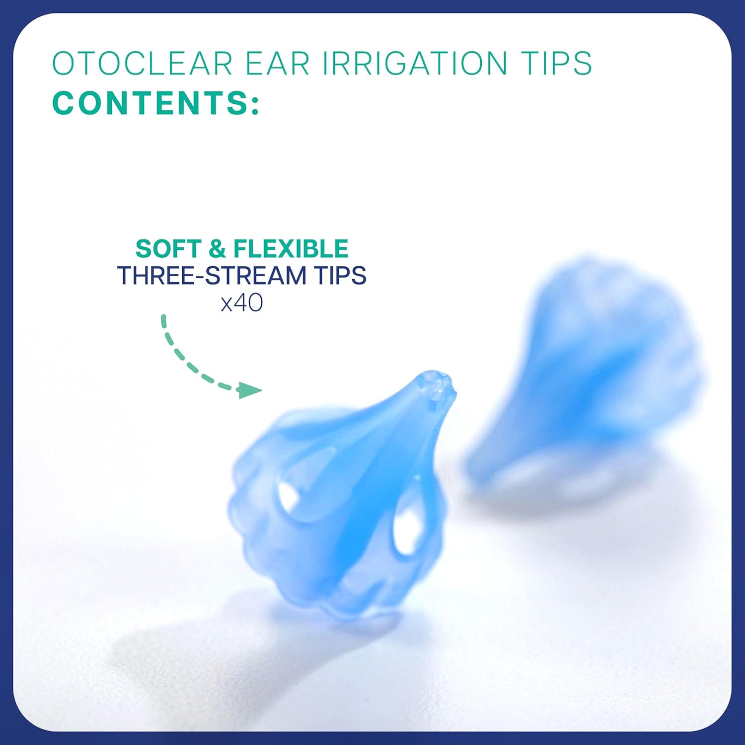Bionix - OtoClear Ear Irrigation Tips, Earwax Removal Tips, Comfortable, Easy-To-Use, Pairs with Bionix Ear Cleaning Water Systems, For Safe Earwax Removal (40 Count)