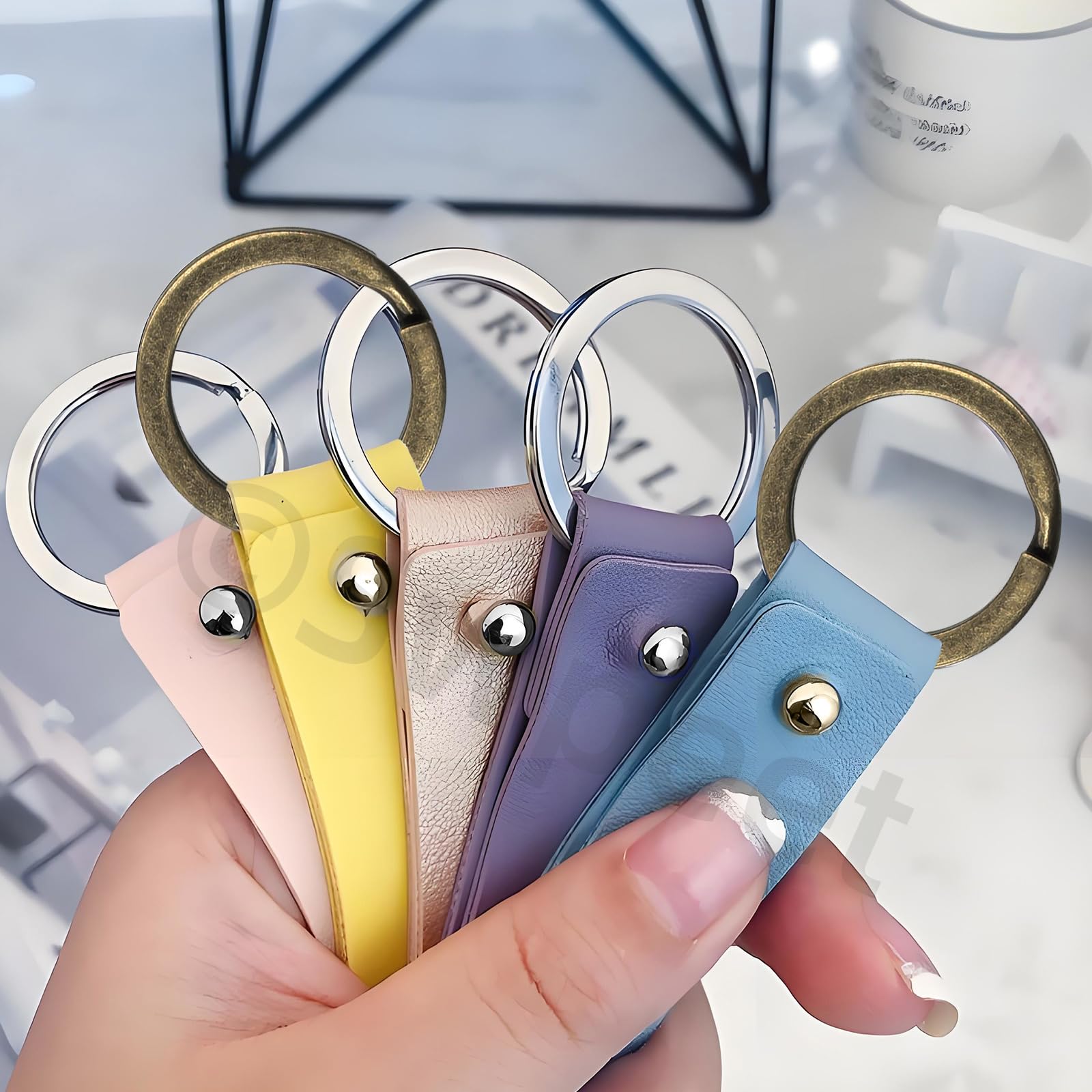 Lot De 60 Porte-clés Plats En Métal – Tailles 20mm à 38mm, Pour Clés, Cartes, Pendentifs