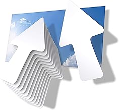 imaggge.com 12 flèches - Blanc - Autocollants de signalisation et d'orientation - Intérieur et extérieur - Directions, Parcours fléché, indications