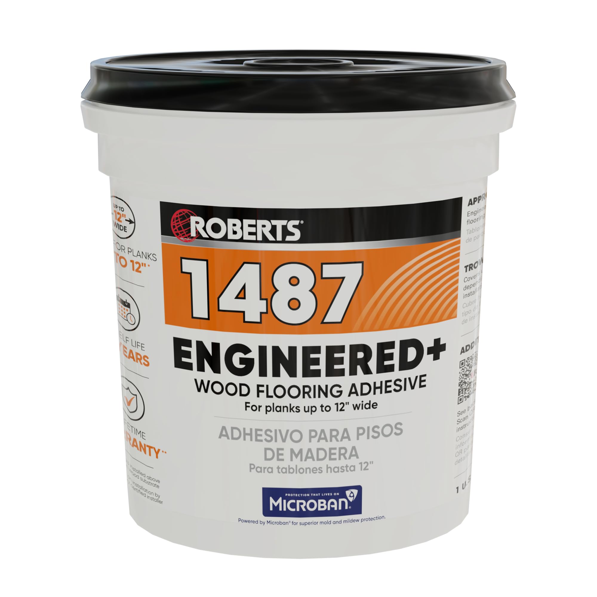 Photo 1 of Roberts 1487 Engineered+ Wood Flooring Adhesive for Engineered Wood Planks and Parquet Flooring - 1 Gal. (3.78 L)