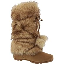 BlossomTalia-Hi Women Mukluk Faux Fur Winter Boot Camel 10