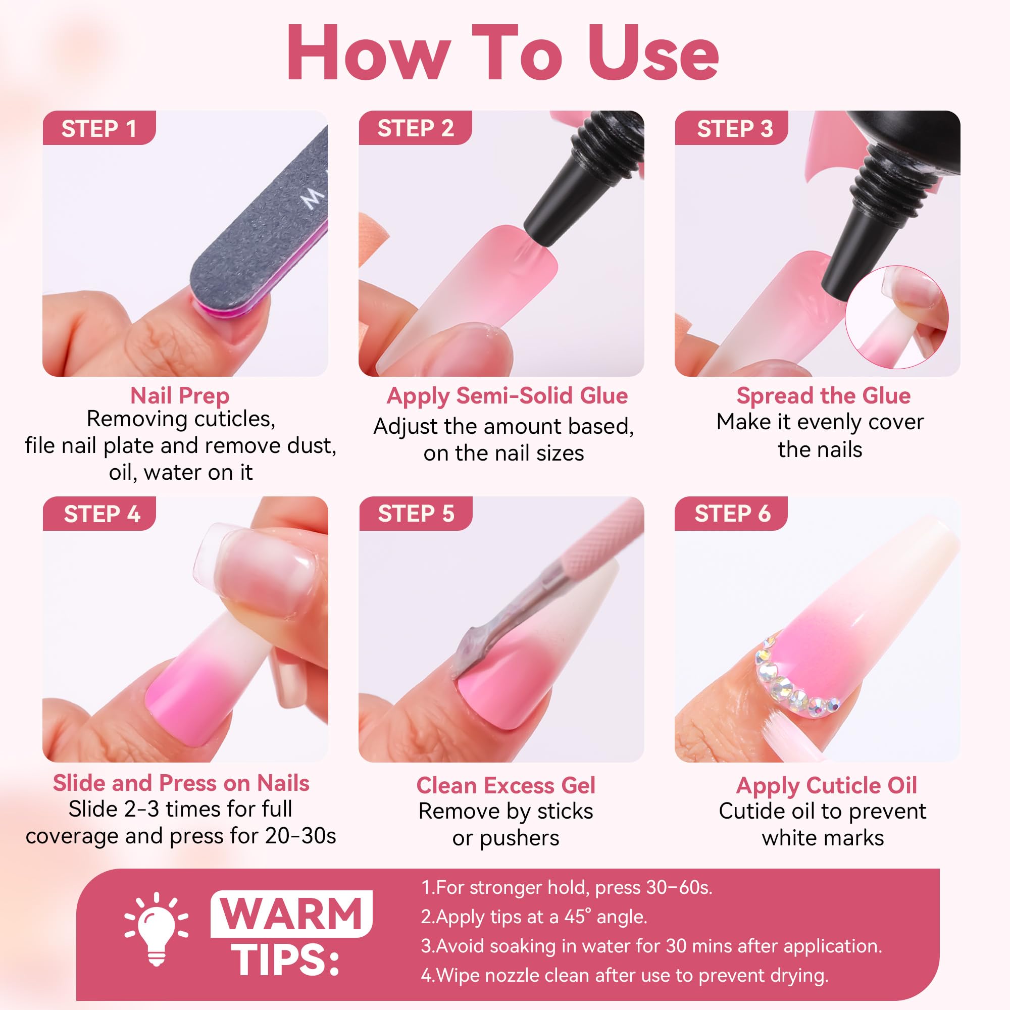 Makartt Nail Glue Extra Strong - New Super Semi Solid Nail Glue for Press On Nails, Long Lasting Upgraded Hema-Free, Quick Drying 20s, Fake Tips Adhesion, No UV/Led Lamp Needed 10ml — view 9