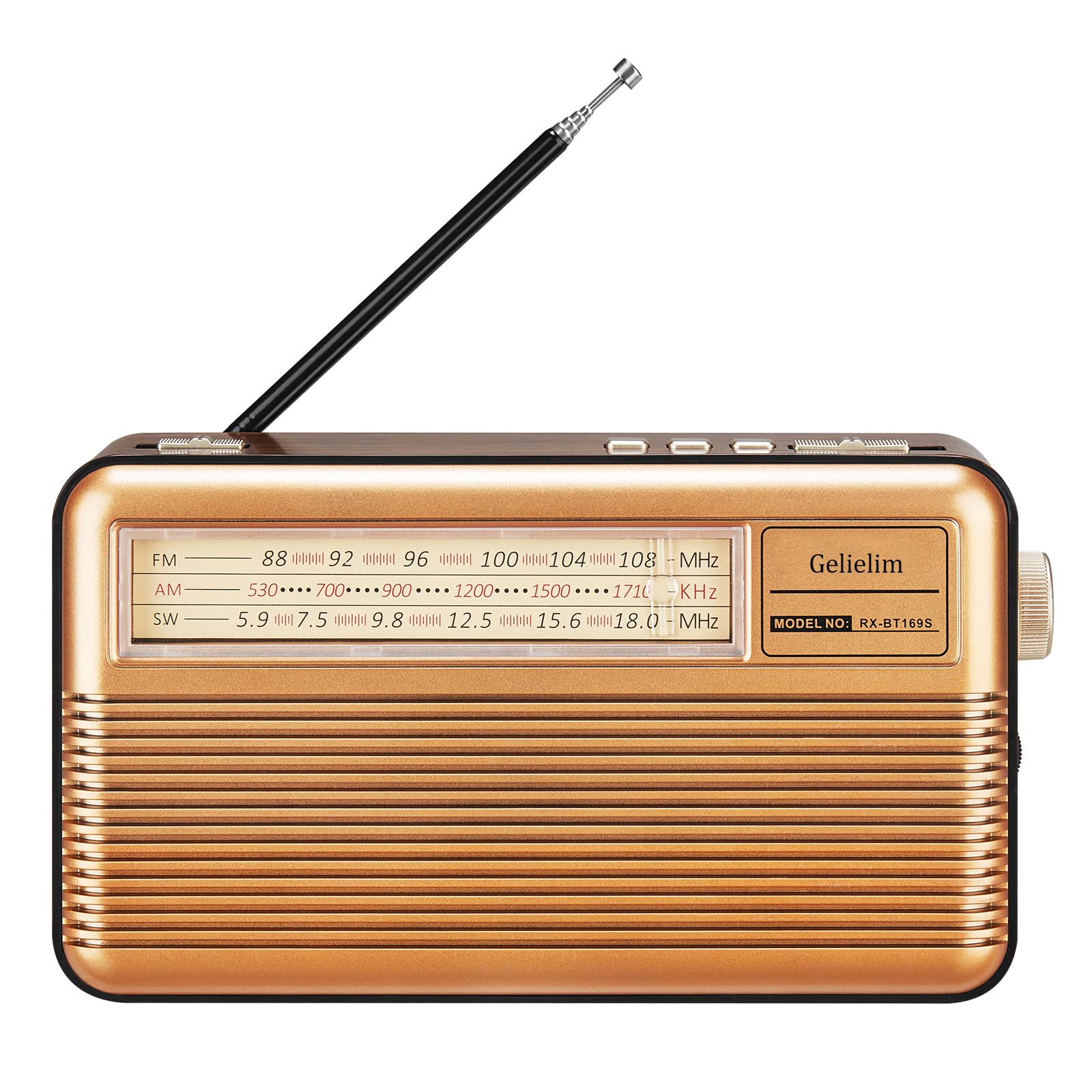 Buy Retro Radio AM FM Shortwave with Bluetooth Speaker, Battery