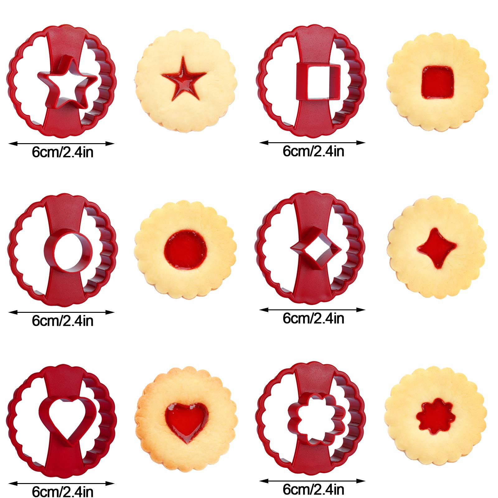 Lot De 8 Emporte-pièces Linzer Noël En Acier Inoxydable - Motifs Variés Pour Biscuits