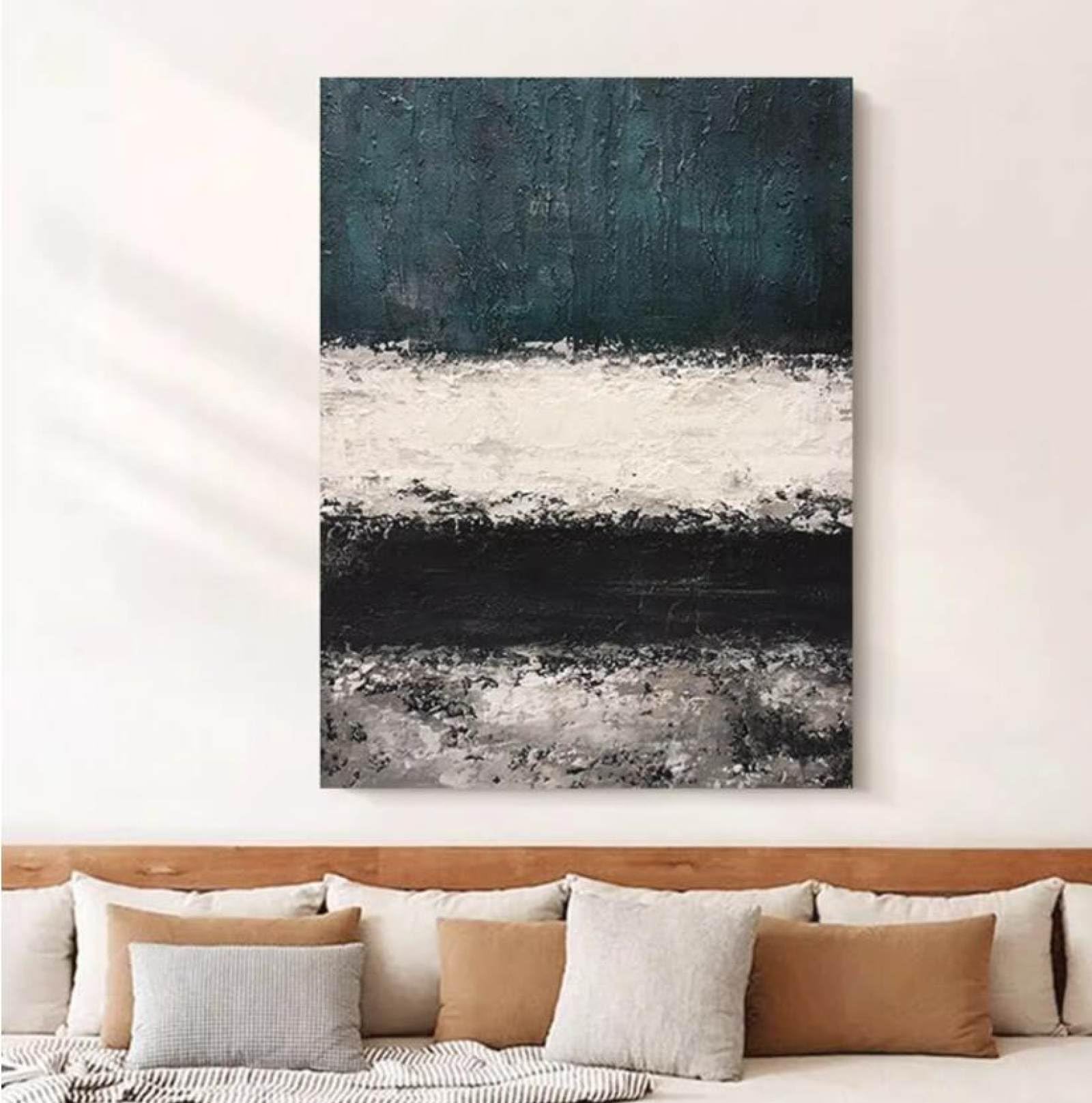 Peinture à l'huile abstraite grand format pour salon moderne et contemporain
