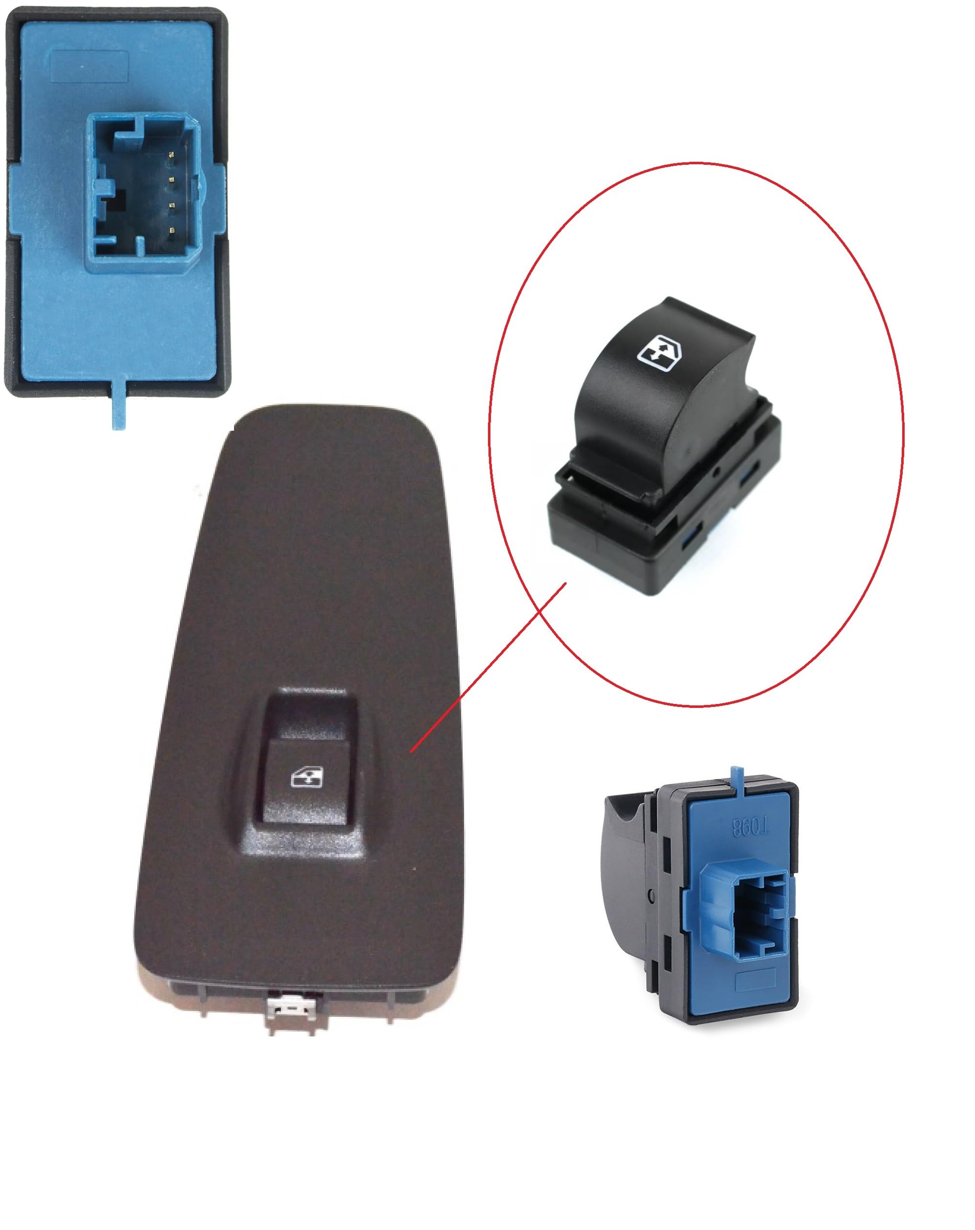 Ducato Jumper Boxer Pulsante Alzavetro Alzacristallo Lato Destro 4 Pin 2006-2014 735421717