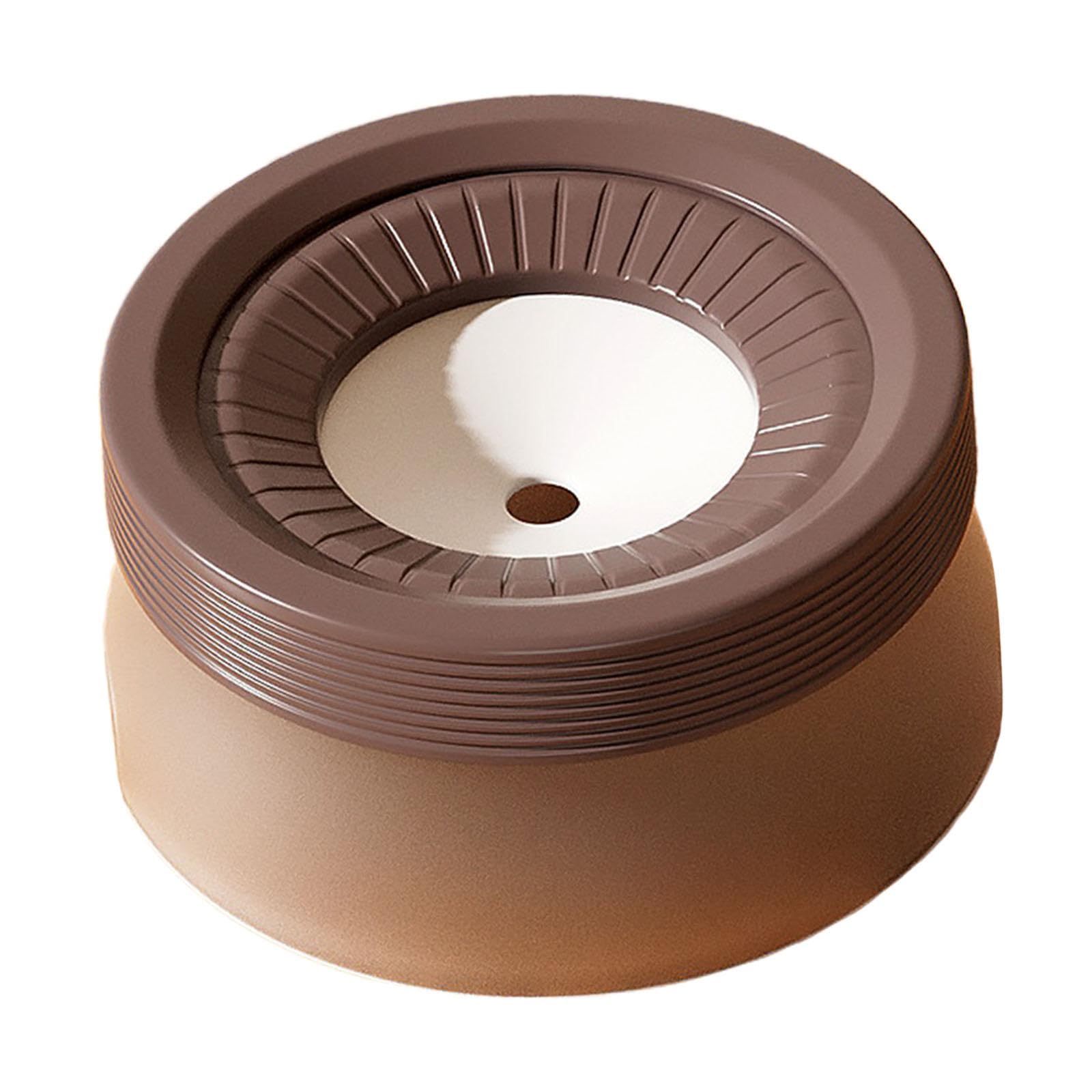 Gamelle d'eau pour chien anti-éclaboussures de 600 ml en silicone marron