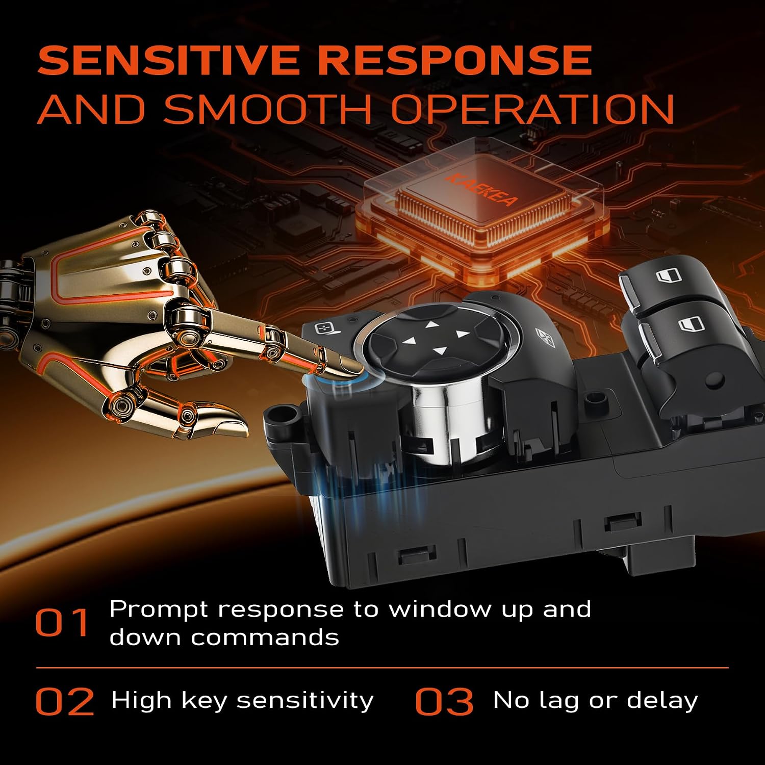 GB5Z14529BA Master Power Window Switch Compatible with Ford Explorer Police Interceptor Utility 2016-2019 Driver Left Side Replace SW7561