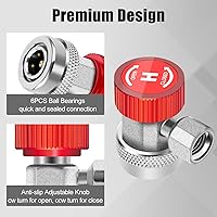Vista 4 de Los adaptadores de acoplador rápido ajustables AC R134A funcionan como accesorios de calibre de colector de aire acondicionado automático, HVAC