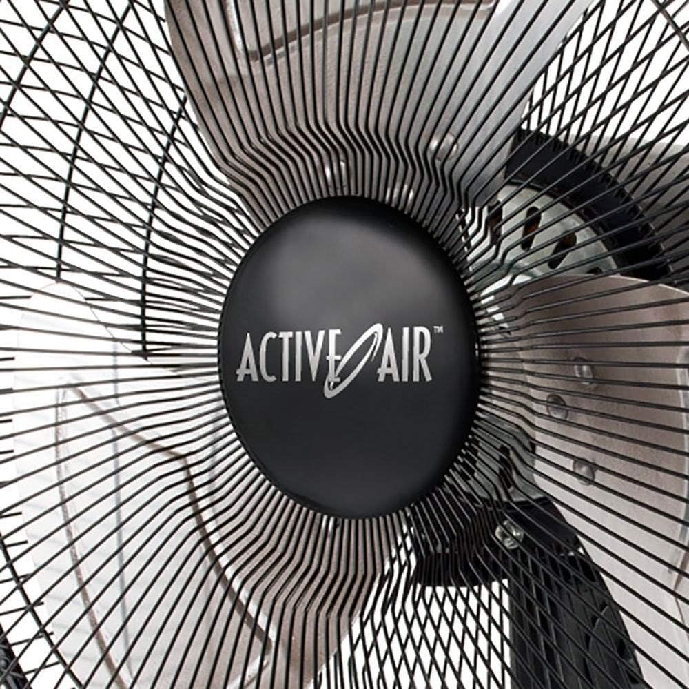 Hydrofarm ACFW16HDB Active Air 16" Whisper Quiet Heavy Duty Wall Mount Fan, Black