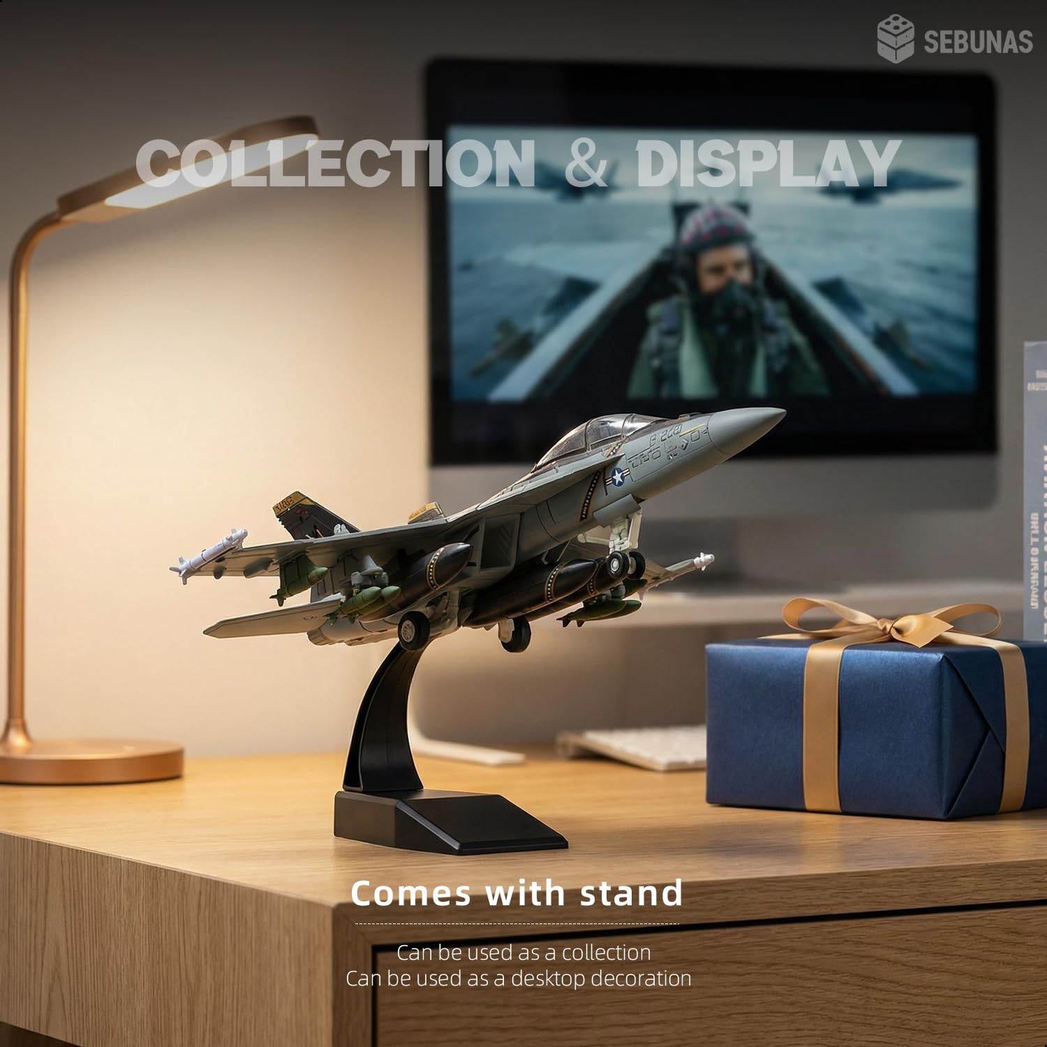 Kit di montaggio rapido in scala 1:72 F-18 Jolly Rogers Fighter Jet, in plastica, divertente giocattolo di montaggio di aeroplani, con supporto, regalo per bambini, adatto per regali di Natale
