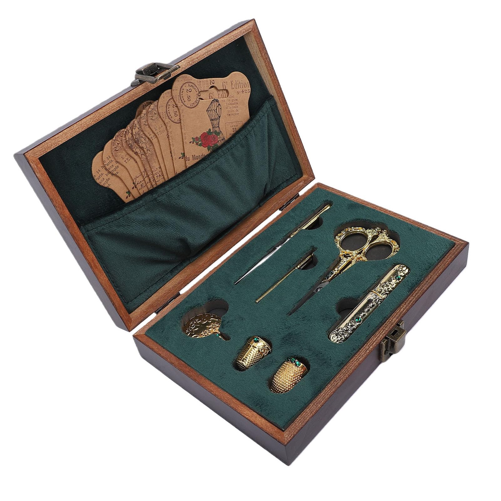 RIZGHWOY Kit de Ciseaux de Broderie Vintage, Outils de Couture en Acier Inoxydable, pour Coudre des Objets Artisanaux de Tricot de Broderie et des Collectionneurs D'antiquités