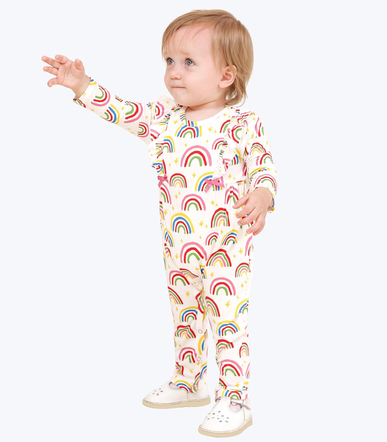 Baby Girl Romper Viscose from Bamboo Infant Long Sleeve Jumpsuit for Toddler Girls Newborn Outfits 0Months-2T