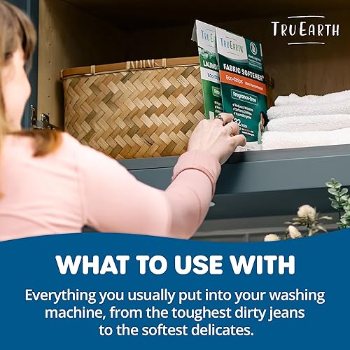 Miniatura 6 de Tru Earth Tiras suavizantes de tela para lavadora, alternativa al líquido suavizante de telas y cápsulas, potenciador de aroma de lino fresco, hasta