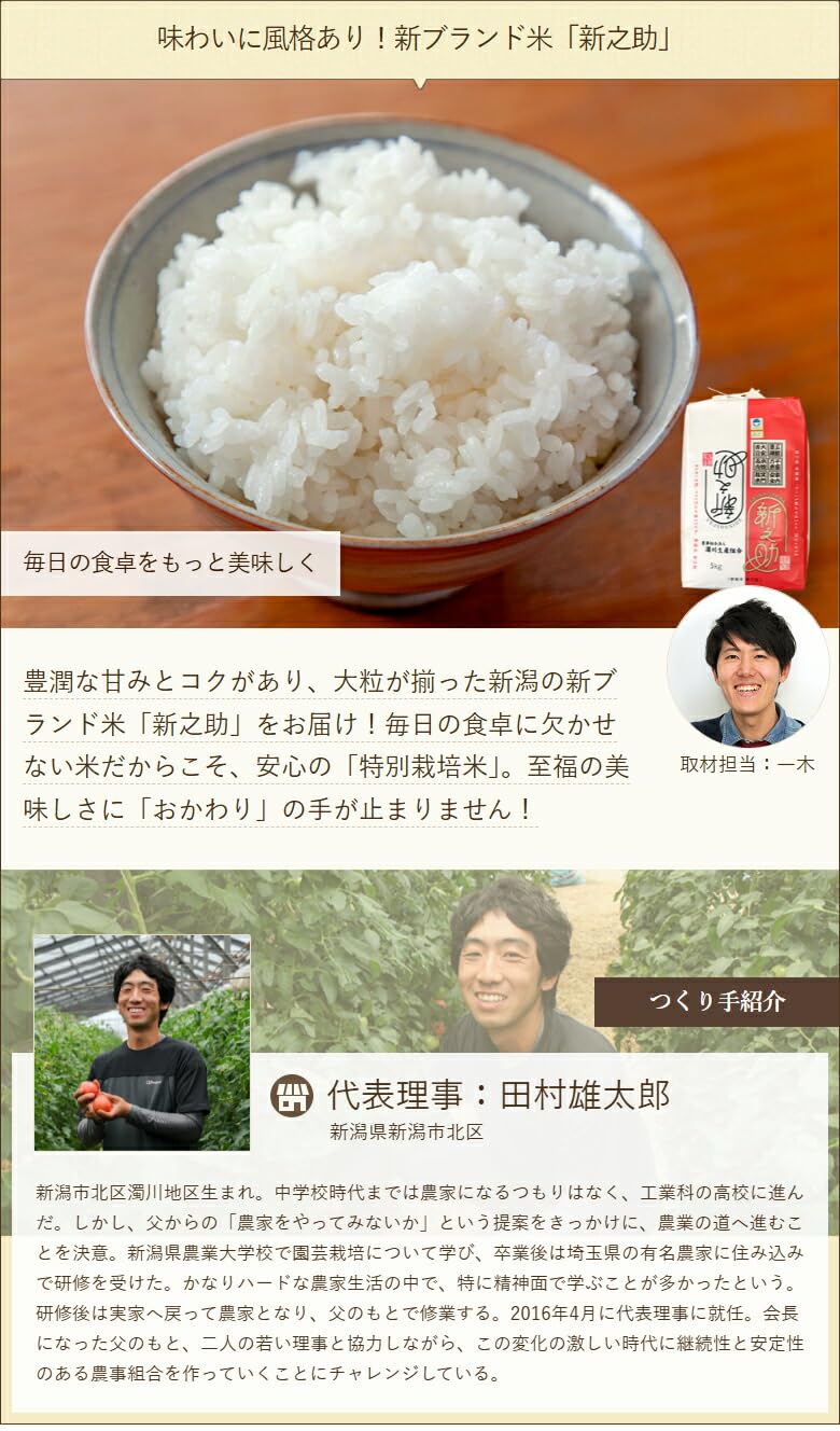 Amazon.co.jp: 新潟産 新之助（特別栽培米） 玄米 20kg : 食品・飲料・お酒