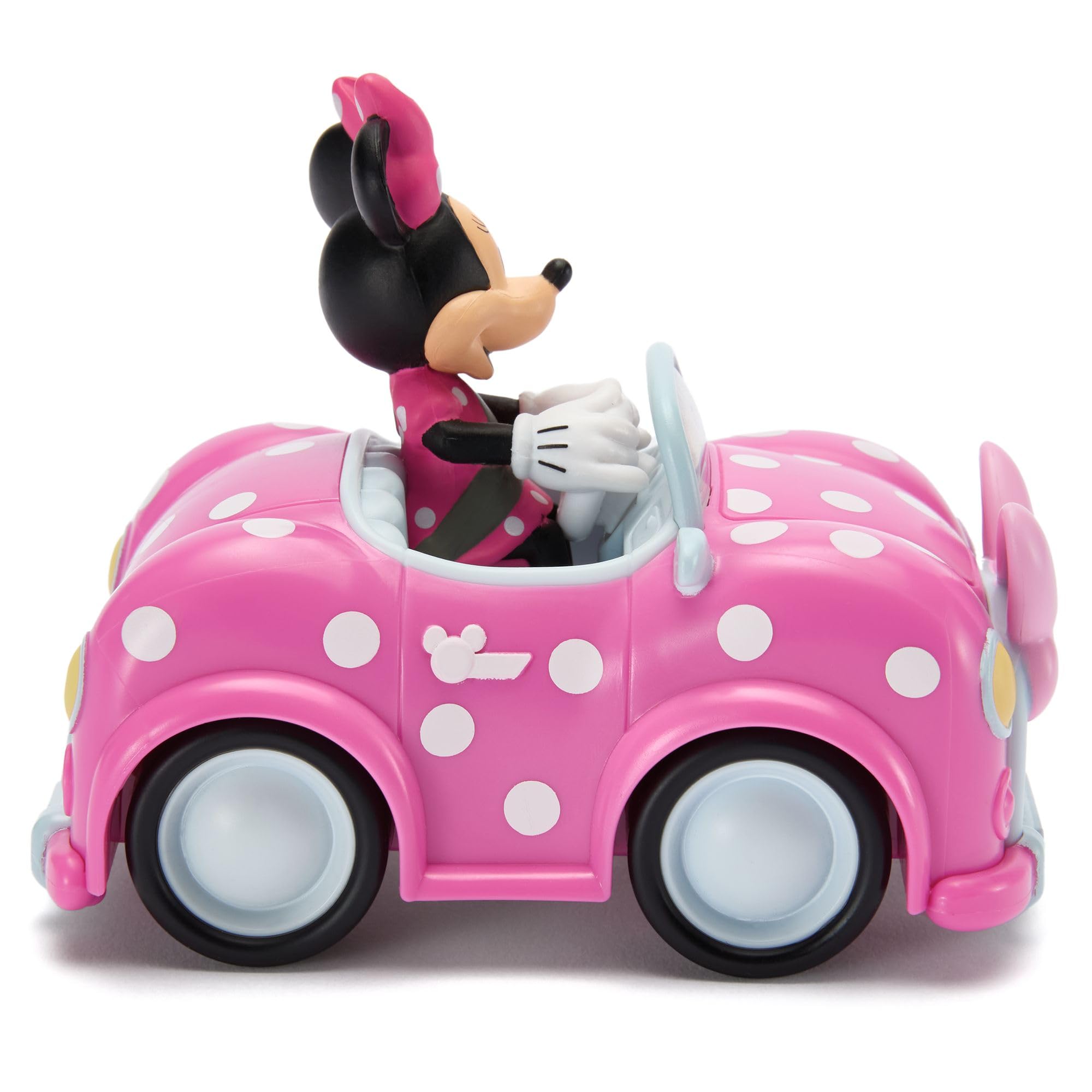 Disney Store Official macchinina di Minnie Mouse, 9 x 11 x 20 cm, macchinina Giocattolo Rosa a retrocarica, 3+