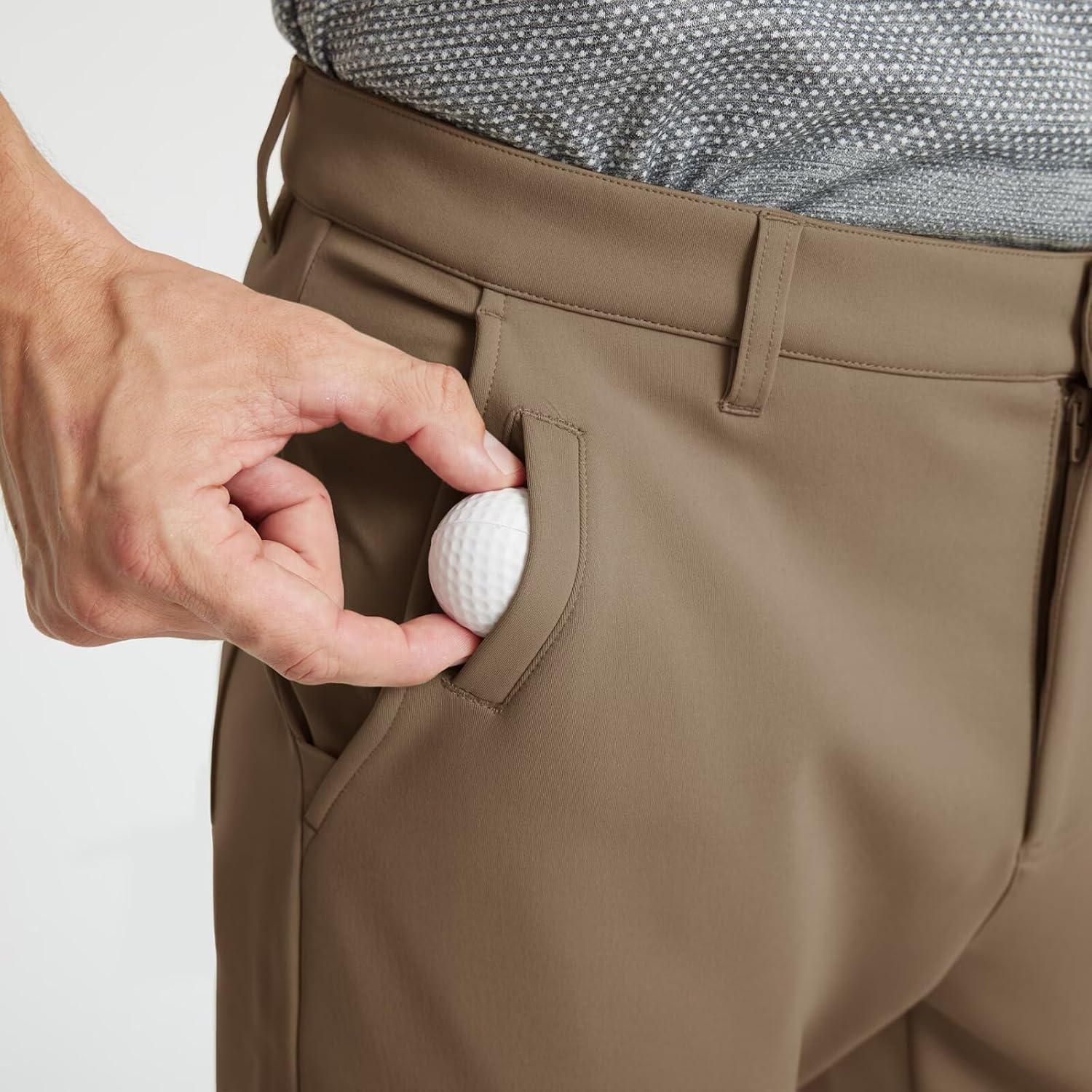 M MAELREG Golf Fleece Lined Pants Men Softshell Water-Resistant Workout Casual Outdoor Hiking Insulated Winter Pants for Men - Image 4