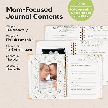 KeaBabies Baby Footprint Kit, Baby Shower Gifts for Girls, Boys and Pregnancy Journal Memory Book - Personalized Baby Hand and Footprint Kit Keepsake - 90 Pages Hardcover Pregnancy Planner Journal