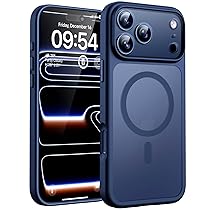 TOCOL Cover Magnetica per iPhone 17 Pro 6,3 Pollic, Compatibile con MagSafe, Anello Magnetico Incorporato, Protezione Fotocamera Integrata, Custodia Antiurto Traslucida Opaca, Blu