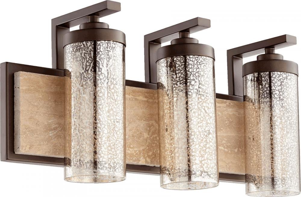 Quorum 503-3-86 Contemporary Modern Three Light Vanity from Julian Collection in Bronze / Dark Finish,